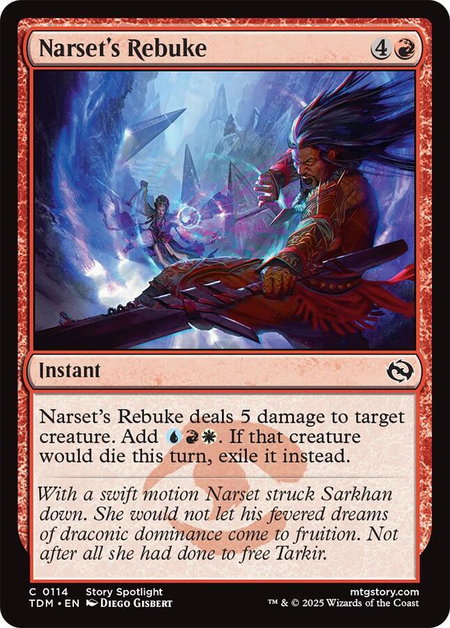 Narset's Rebuke - Tarkir: Dragonstorm Magic: The Gathering trading card