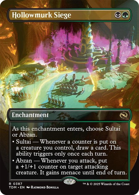 Hollowmurk Siege (Borderless) - Tarkir: Dragonstorm Magic: The Gathering trading card