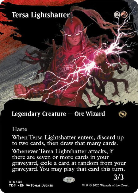 Tersa Lightshatter (Borderless) - Tarkir: Dragonstorm Magic: The Gathering trading card