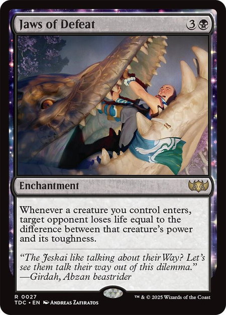 Jaws of Defeat - Commander: Tarkir: Dragonstorm Magic: The Gathering trading card