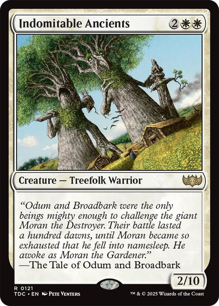 Indomitable Ancients - Commander: Tarkir: Dragonstorm Magic: The Gathering trading card