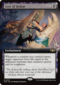 Jaws of Defeat (Extended Art) - Commander: Tarkir: Dragonstorm (TDC) #67 - Rare Magic: The Gathering Trading Card