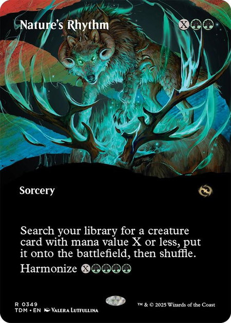 Nature's Rhythm (Borderless) - Tarkir: Dragonstorm Magic: The Gathering trading card