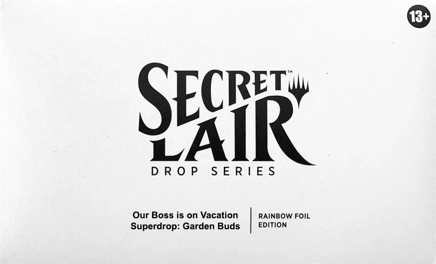 Secret Lair Drop: Our Boss is on Vacation Superdrop: Garden Buds - Rainbow Foil Edition trading card from Secret Lair Drop Series Secret Lair Drop: Our Boss is on Vacation Superdrop: Garden Buds - Rainbow Foil Edition - Secret Lair Drop Series Magic: The Gathering trading card