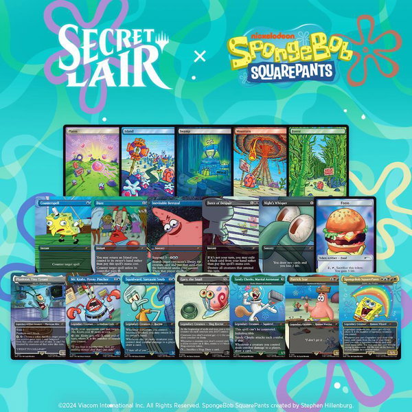 Secret Lair Drop: Our Boss is on Vacation Superdrop: Spongebob Squarepants Bundle - Non-Foil Edition trading card from Secret Lair Drop Series Secret Lair Drop: Our Boss is on Vacation Superdrop: Spongebob Squarepants Bundle - Non-Foil Edition - Secret Lair Drop Series Magic: The Gathering trading card