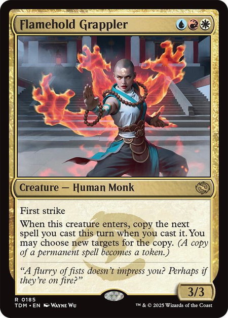 Flamehold Grappler - Tarkir: Dragonstorm Magic: The Gathering trading card