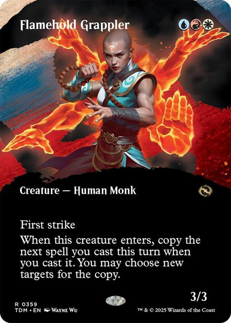 Flamehold Grappler (Borderless) - Tarkir: Dragonstorm Magic: The Gathering trading card