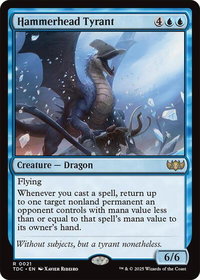 Hammerhead Tyrant - Commander: Tarkir: Dragonstorm (TDC) #21 - Rare Magic: The Gathering Trading Card