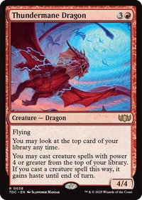 Thundermane Dragon - Commander: Tarkir: Dragonstorm (TDC) #38 - Rare Magic: The Gathering Trading Card