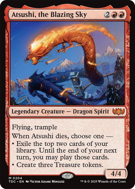 Atsushi, the Blazing Sky - Commander: Tarkir: Dragonstorm Magic: The Gathering trading card