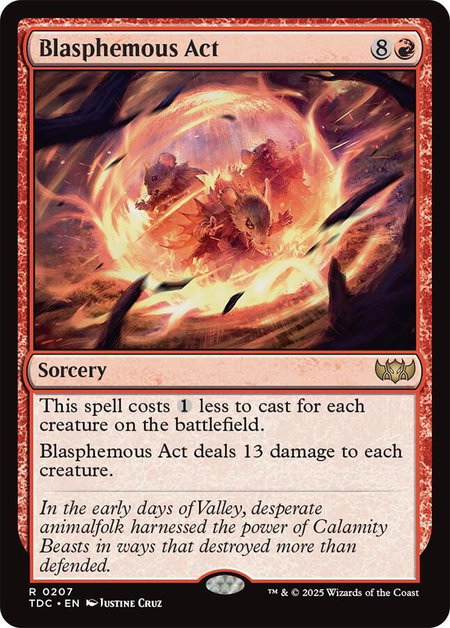 Blasphemous Act - Commander: Tarkir: Dragonstorm Magic: The Gathering trading card
