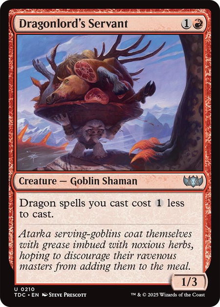 Dragonlord's Servant - Commander: Tarkir: Dragonstorm Magic: The Gathering trading card