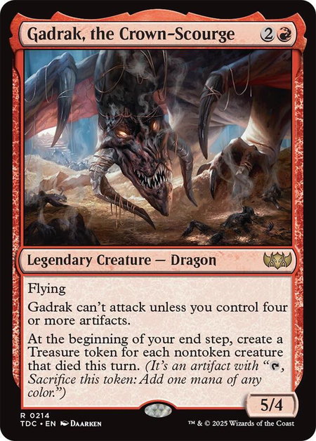 Gadrak, the Crown-Scourge - Commander: Tarkir: Dragonstorm Magic: The Gathering trading card