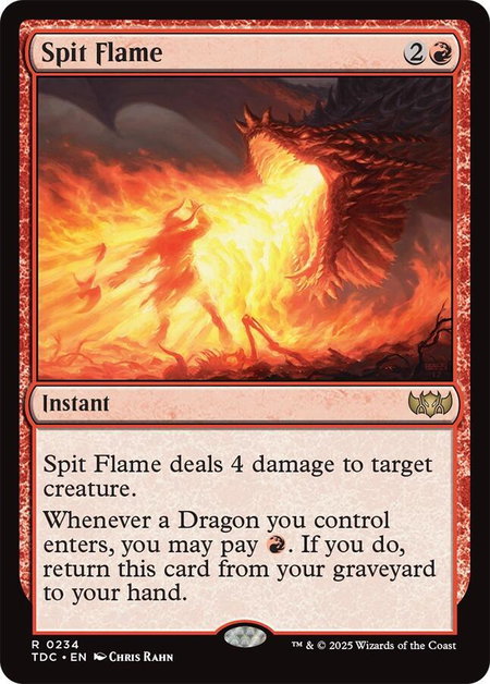 Spit Flame - Commander: Tarkir: Dragonstorm Magic: The Gathering trading card
