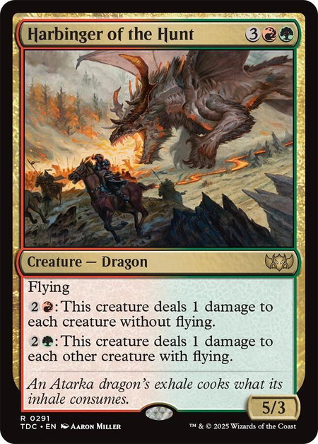 Harbinger of the Hunt - Commander: Tarkir: Dragonstorm Magic: The Gathering trading card