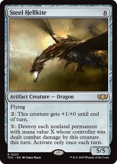 Steel Hellkite - Commander: Tarkir: Dragonstorm Magic: The Gathering trading card