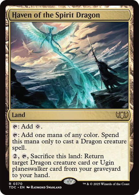 Haven of the Spirit Dragon - Commander: Tarkir: Dragonstorm Magic: The Gathering trading card