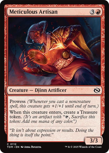 Meticulous Artisan - Tarkir: Dragonstorm Magic: The Gathering trading card