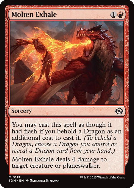 Molten Exhale - Tarkir: Dragonstorm Magic: The Gathering trading card