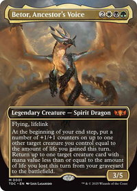 Betor, Ancestor's Voice (Borderless) - Commander: Tarkir: Dragonstorm (TDC) #1 - Mythic Rare Magic: The Gathering Trading Card