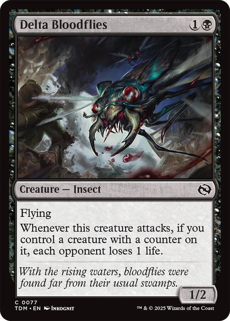 Delta Bloodflies - Tarkir: Dragonstorm Magic: The Gathering trading card