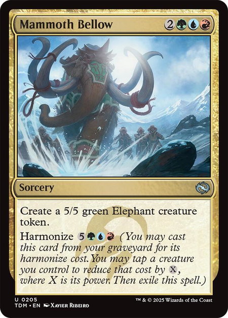Mammoth Bellow - Tarkir: Dragonstorm Magic: The Gathering trading card