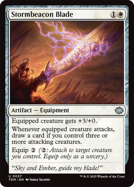 Stormbeacon Blade - Tarkir: Dragonstorm Magic: The Gathering trading card