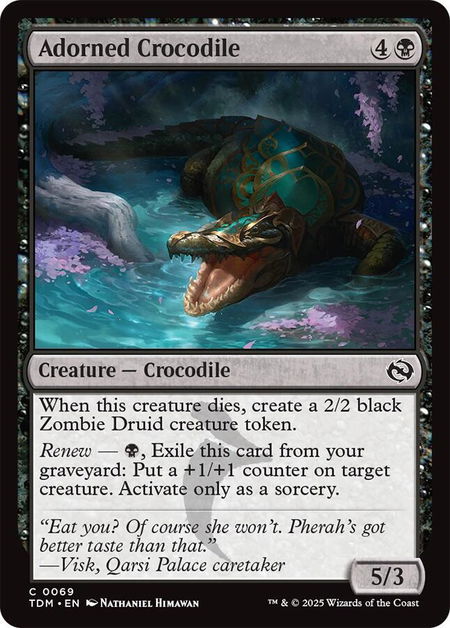 Adorned Crocodile - Tarkir: Dragonstorm Magic: The Gathering trading card