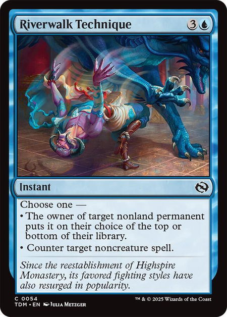 Riverwalk Technique - Tarkir: Dragonstorm Magic: The Gathering trading card