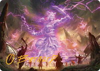 Smile at Death Art Card (4/54) (Gold-Stamped Signature) - Art Series: Tarkir: Dragonstorm (AATDM) #4 - Special Magic: The Gathering Trading Card