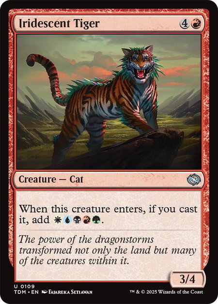 Iridescent Tiger - Tarkir: Dragonstorm Magic: The Gathering trading card