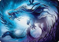 Roiling Dragonstorm Art Card (33/54) - Art Series: Tarkir: Dragonstorm (AATDM) #33 - Special Magic: The Gathering Trading Card