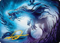 Roiling Dragonstorm Art Card (33/54) (Gold-Stamped Signature) - Art Series: Tarkir: Dragonstorm (AATDM) #33 - Special Magic: The Gathering Trading Card