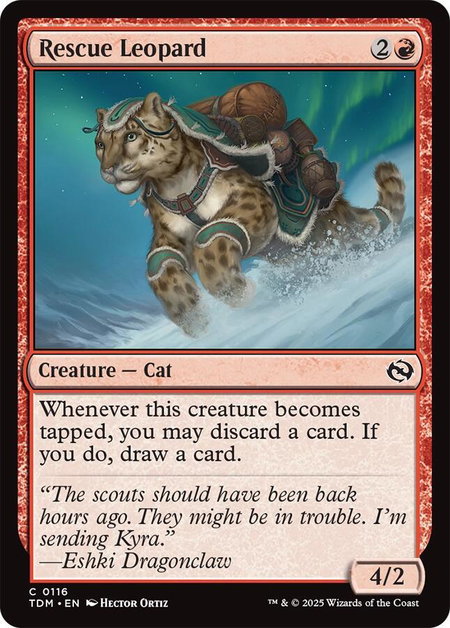 Rescue Leopard - Tarkir: Dragonstorm Magic: The Gathering trading card