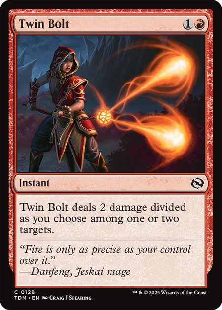 Twin Bolt - Tarkir: Dragonstorm Magic: The Gathering trading card
