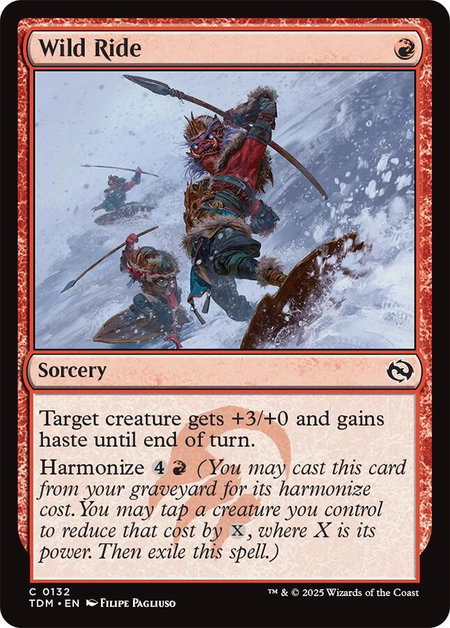 Wild Ride - Tarkir: Dragonstorm Magic: The Gathering trading card