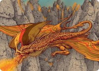 Magmatic Hellkite Art Card (34/54) - Art Series: Tarkir: Dragonstorm (AATDM) #34 - Special Magic: The Gathering Trading Card