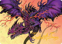 Stormshriek Feral Art Card (35/54) (Gold-Stamped Signature) - Art Series: Tarkir: Dragonstorm (AATDM) #35 - Special Magic: The Gathering Trading Card