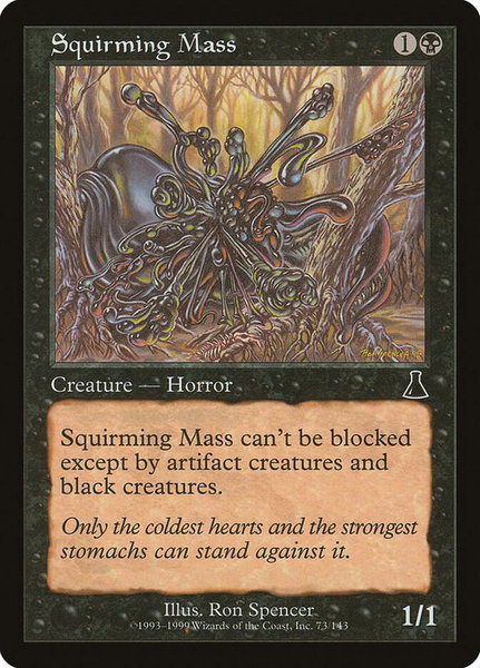 Squirming Mass trading card from Urza's Destiny Squirming Mass - Urza's Destiny Magic: The Gathering trading card
