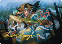 Eshki Dragonclaw Art Card (23/54) (Gold-Stamped Signature) - Art Series: Tarkir: Dragonstorm (AATDM) #23 - Special Magic: The Gathering Trading Card