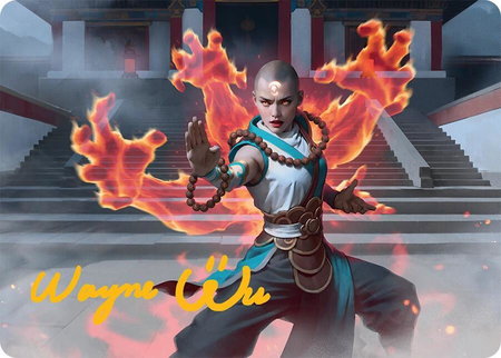 Flamehold Grappler Art Card (24/54) (Gold-Stamped Signature) - Art Series: Tarkir: Dragonstorm Magic: The Gathering trading card