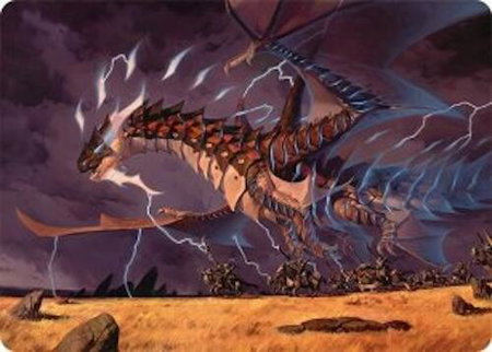 Neriv, Heart of the Storm Art Card (25/54) trading card from Art Series: Tarkir: Dragonstorm Neriv, Heart of the Storm Art Card (25/54) - Art Series: Tarkir: Dragonstorm Magic: The Gathering trading card