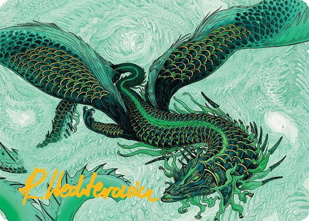 Teval, Arbiter of Virtue Art Card (38/54) (Gold-Stamped Signature) - Art Series: Tarkir: Dragonstorm Magic: The Gathering trading card