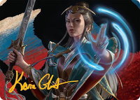 Narset, Jeskai Waymaster Art Card (44/54) (Gold-Stamped Signature) - Art Series: Tarkir: Dragonstorm (AATDM) #44 - Special Magic: The Gathering Trading Card