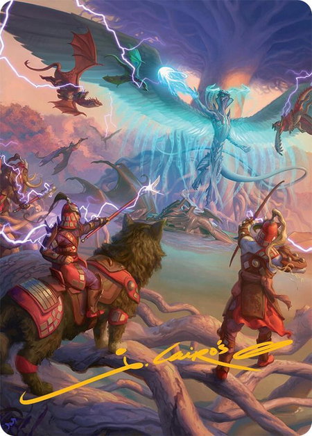 All-Out Assault Art Card (50/54) (Gold-Stamped Signature) - Art Series: Tarkir: Dragonstorm Magic: The Gathering trading card
