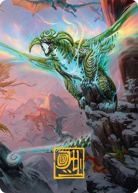 Ureni of the Unwritten Art Card (51/54) (Gold-Stamped Signature) - Art Series: Tarkir: Dragonstorm Magic: The Gathering trading card