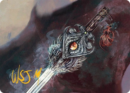 Dragonfire Blade Art Card (40/54) (Gold-Stamped Signature) - Art Series: Tarkir: Dragonstorm Magic: The Gathering trading card