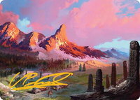 Rugged Highlands Art Card (29/54) (Gold-Stamped Signature) - Art Series: Tarkir: Dragonstorm (AATDM) #29 - Special Magic: The Gathering Trading Card