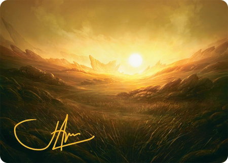 Plains Art Card (31/54) (Gold-Stamped Signature) trading card from Art Series: Tarkir: Dragonstorm Plains Art Card (31/54) (Gold-Stamped Signature) - Art Series: Tarkir: Dragonstorm Magic: The Gathering trading card