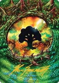 Forest Art Card (32/54) (Gold-Stamped Signature) - Art Series: Tarkir: Dragonstorm (AATDM) #32 - Special Magic: The Gathering Trading Card